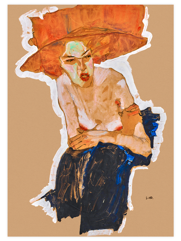 Egon Schiele Female Figures - Poster Seti Duo Ürün ikincil görseli