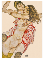 Egon Schiele Lovemaking - Poster Seti Duo