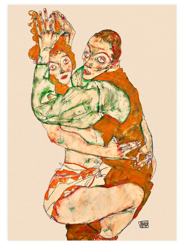 Egon Schiele Lovemaking - Poster Seti Duo