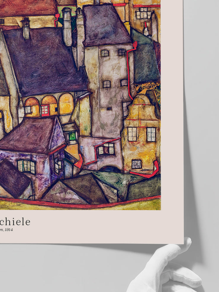 Egon Schiele Yellow City - Art Print  Poster