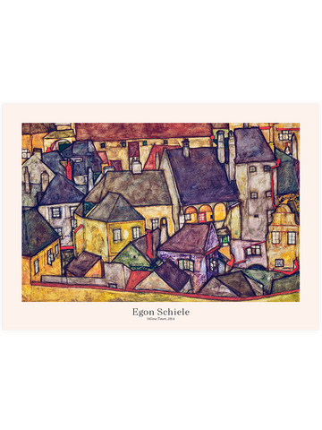 Egon Schiele Yellow City - Art Print