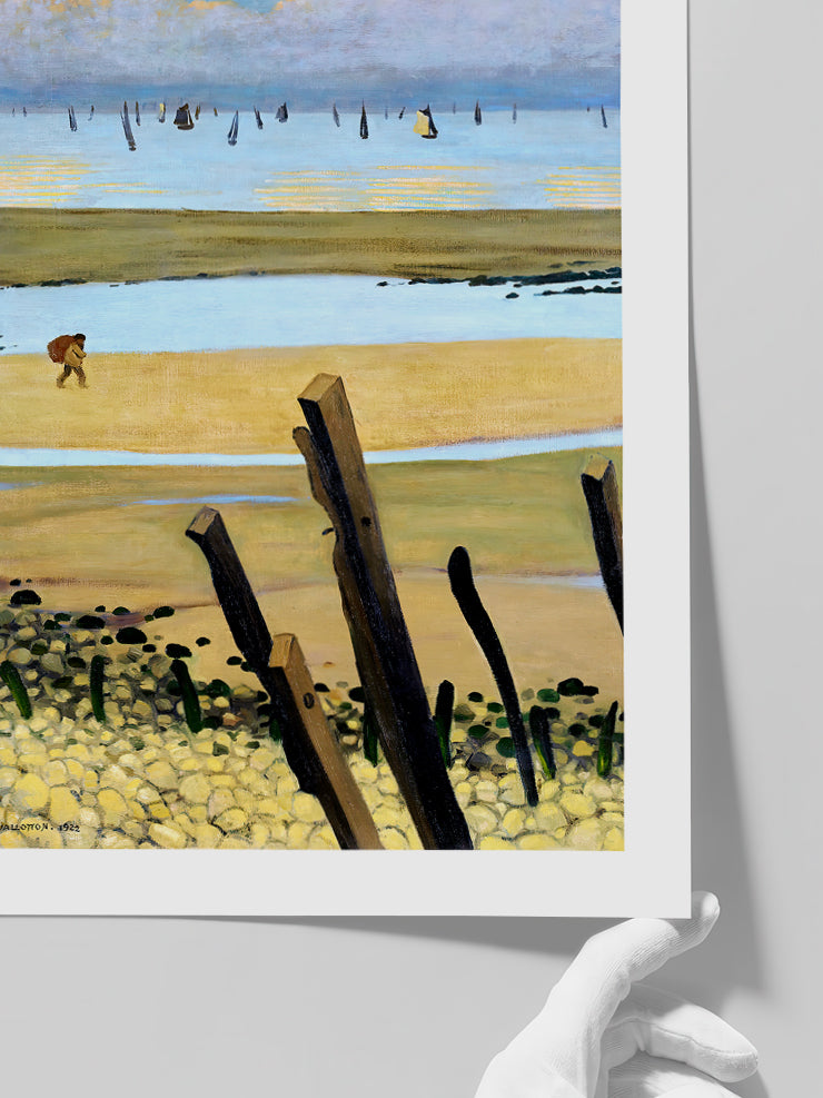 Félix Vallotton Low Tide at Villerville - Art Print  Poster