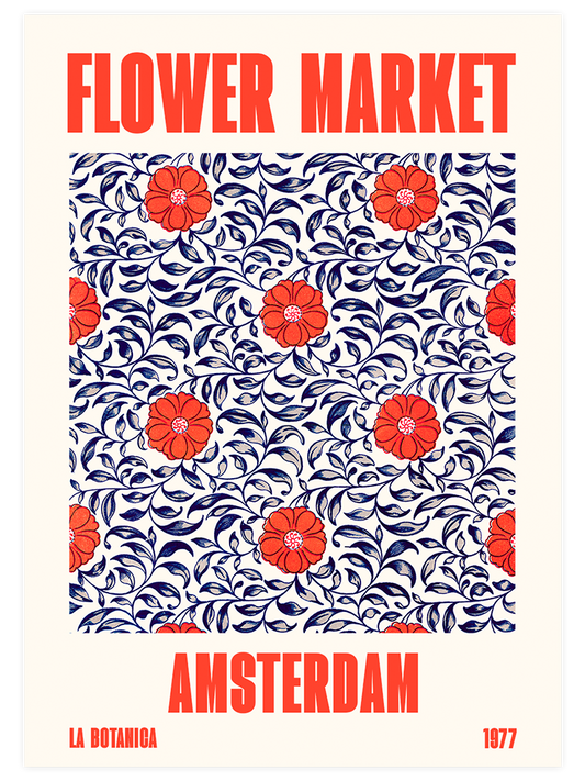 Flower Market Amsterdam - Fine Art Poster