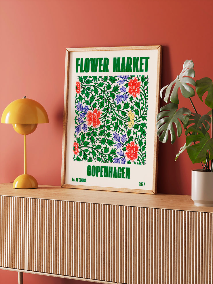 Flower Market Copenhagen - Art Print  Poster