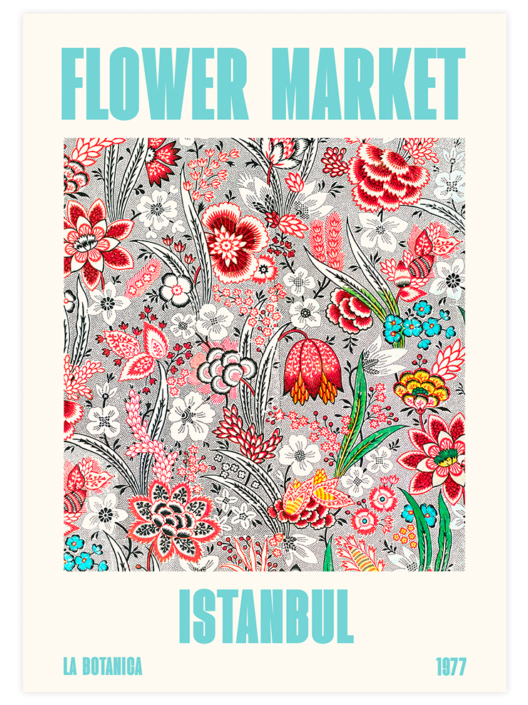 Flower Market Istanbul - Art Print  Poster