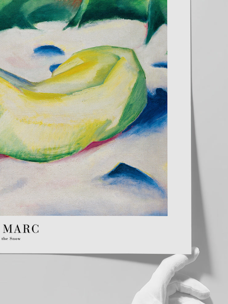 Franz Marc Dog Lying in the Snow - Art Print