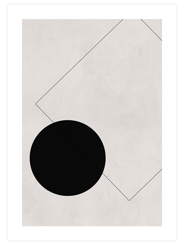 Square And Circle N2 - Art Print Sanatsal Poster