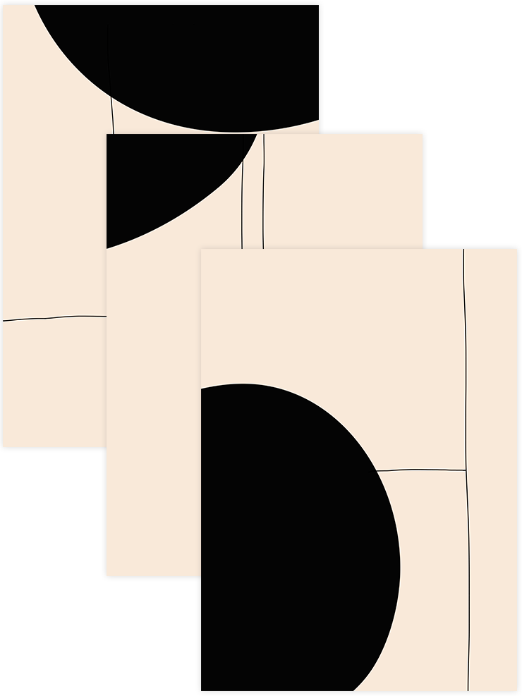 Beautiful Contrast - Poster Seti Trio Ürün ana görseli