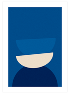 Geometrik Form Mavi - Art Print