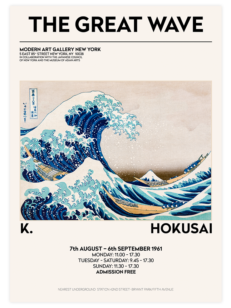 Hokusai Afiş N1 - Art Print Ürün ana görseli