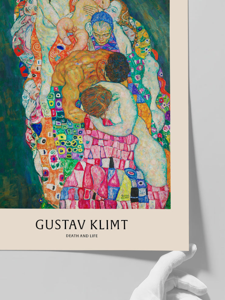 Gustav Klimt Death & Life - Art Print  Poster