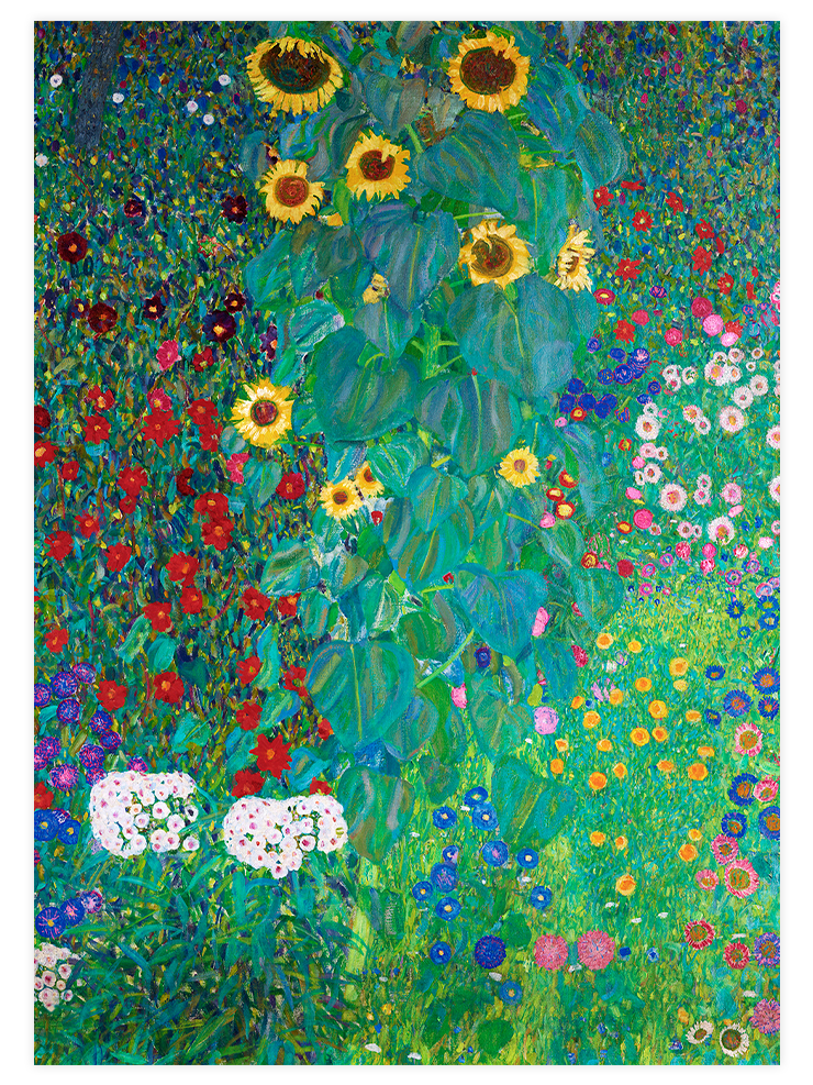 Klimt Farm Garden with Sunflowers - Art Print Ürün ana görseli