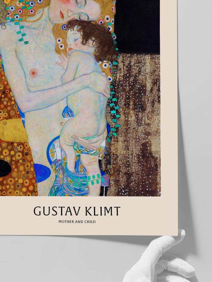 Gustav Klimt Mother and Child - Art Print  Poster