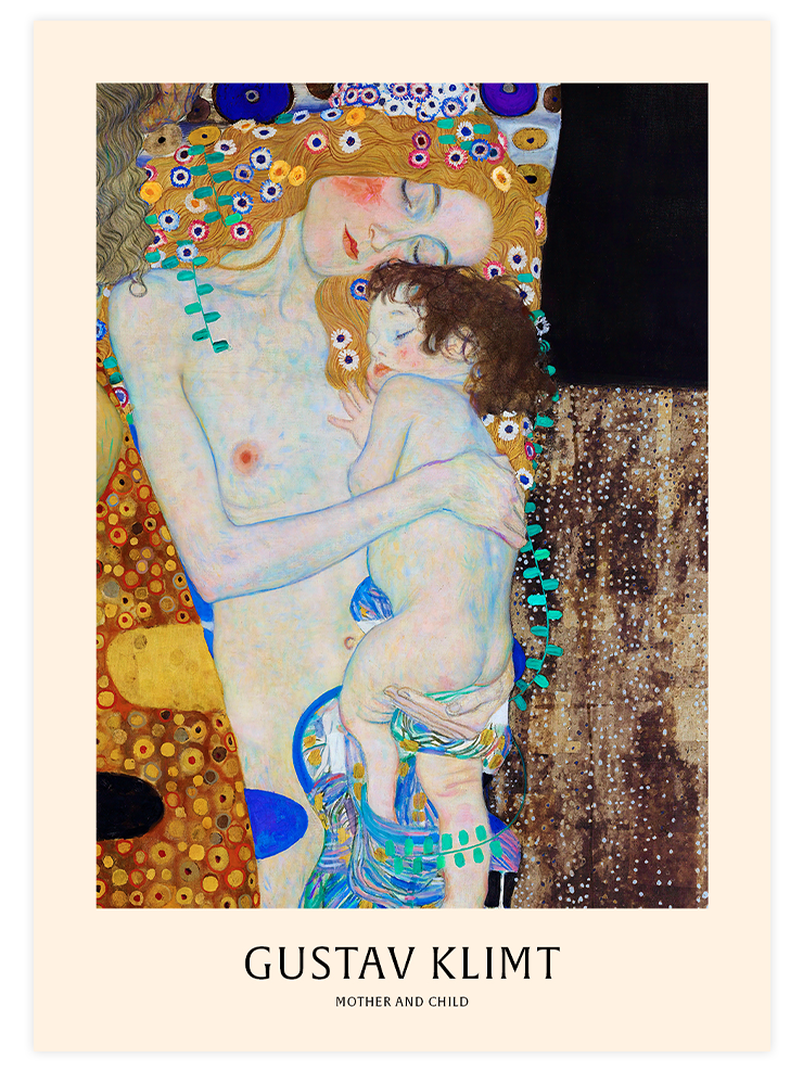 Gustav Klimt Mother and Child - Art Print Ürün ana görseli