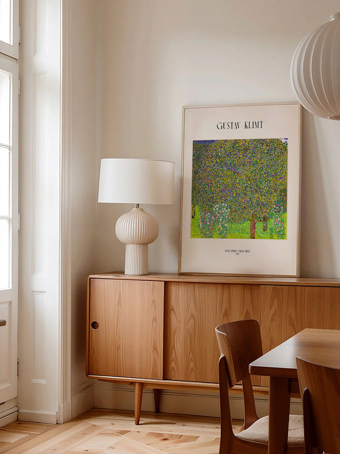 Gustav Klimt Rose Bushes Under Trees - Art Print  Poster