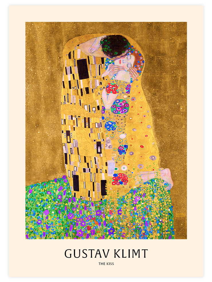 Gustav Klimt The Kiss N2 - Art Print Ürün ana görseli