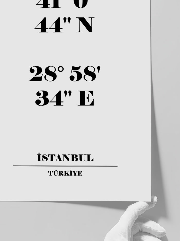 İstanbul Koordinatları - Art Print