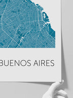 Buenos Ai̇res Mavi̇ Hari̇ta - Art Print
