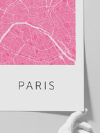 Pari̇s Pembe Hari̇ta - Art Print