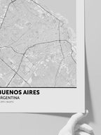 Buenos Aires Haritası - Art Print