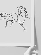 One Line Horse - Art Print
