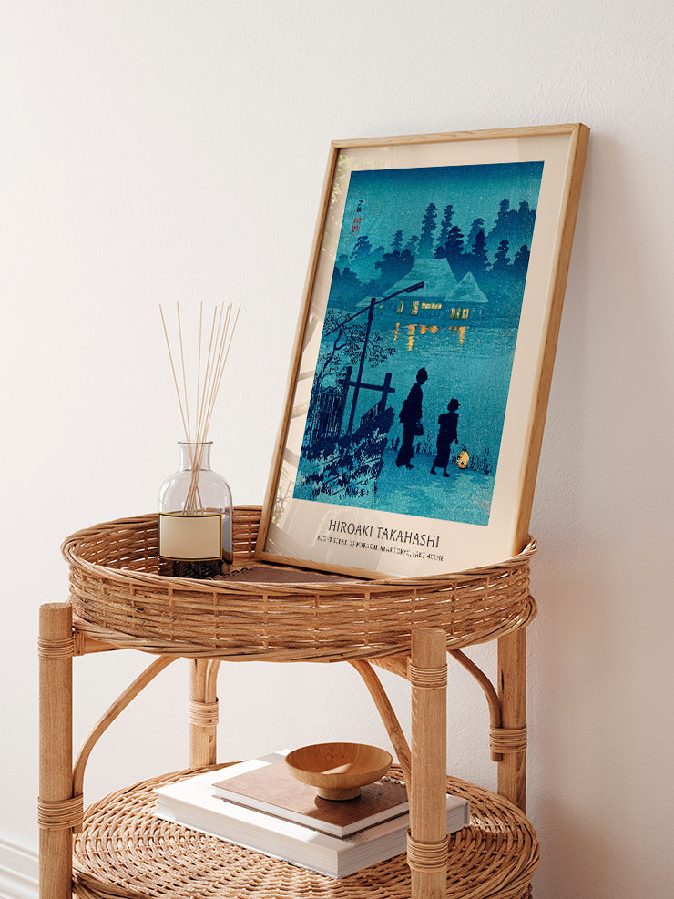 Hiroaki Takahashi Night Scene of Mabashi - Art Print