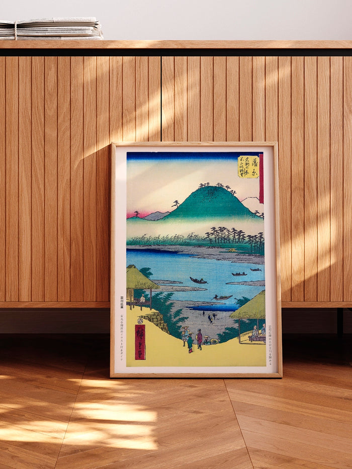 Hiroshige Kanbara, View of the Fuji River from Iwabuchi Hill - Art Print  Poster