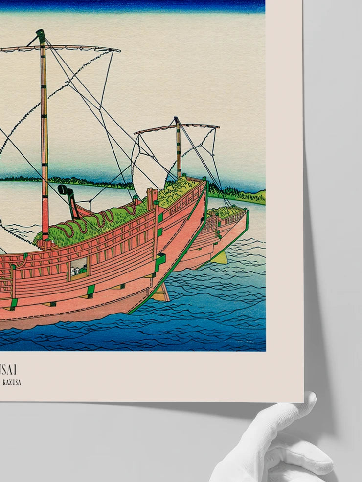Hokusai, At Sea off Kazusa - Art Print  Poster