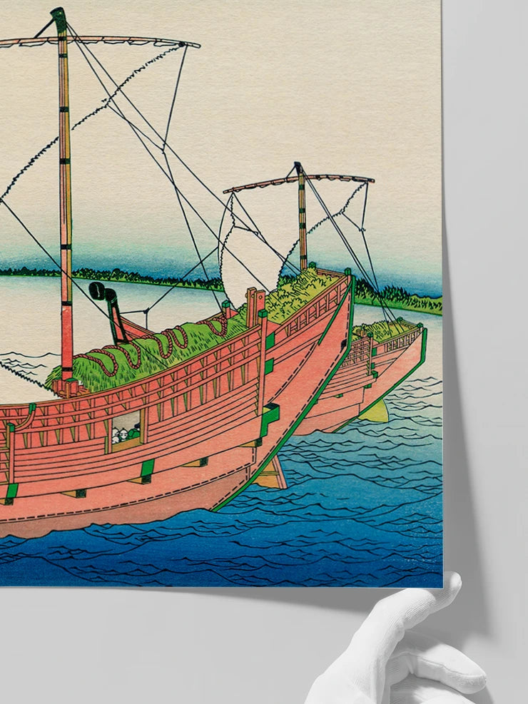 Hokusai, At Sea off Kazusa - Art Print  Poster