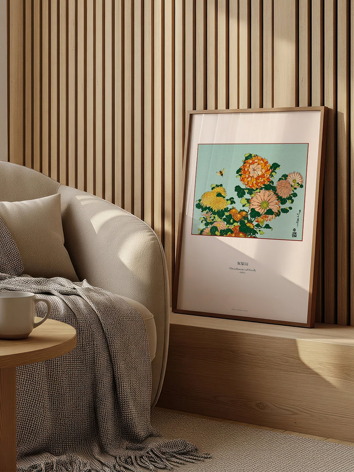 Hokusai Chrysanthemums and Horsefly tablo