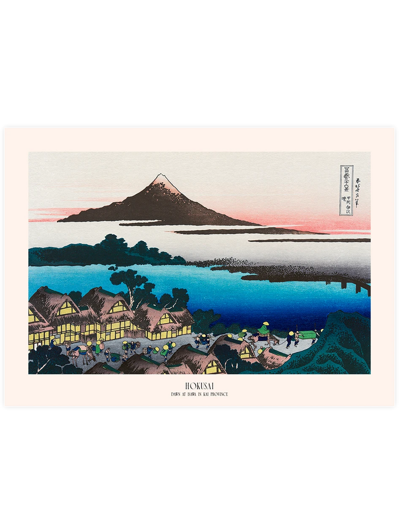 Hokusai, Dawn at Isawa in Kai Province - Art Print Ünlü Ressamlar Poster