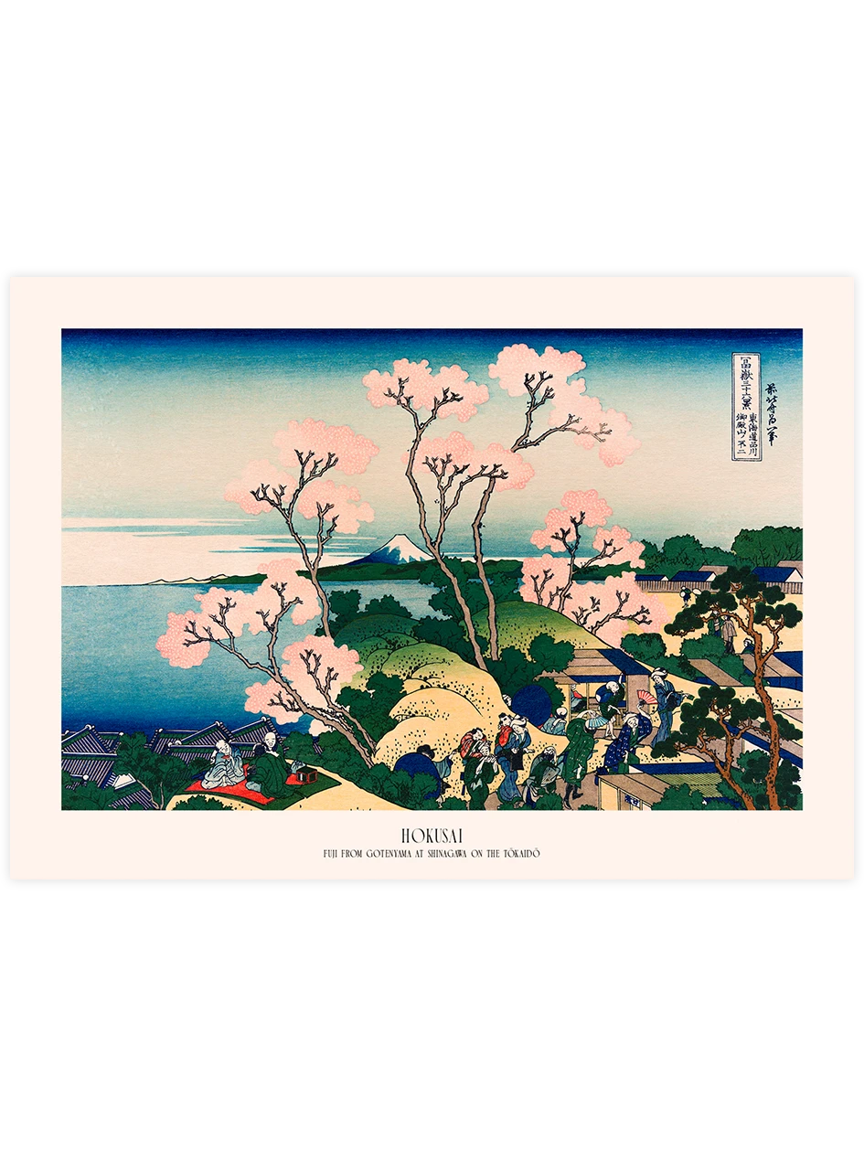Hokusai, Fuji from Gotenyama at Shinagawa - Art Print Ünlü Ressamlar Poster