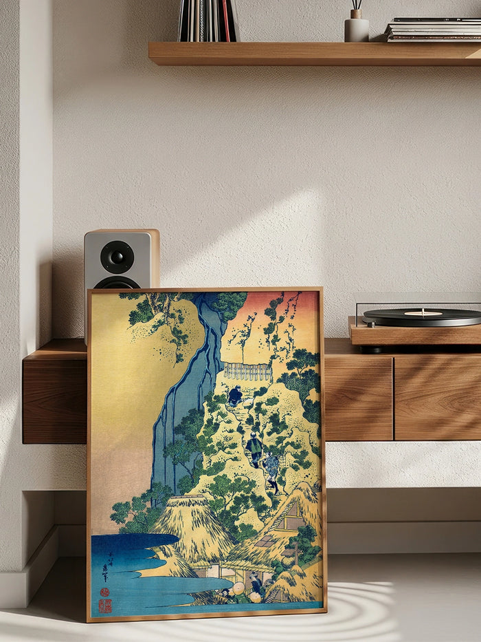Hokusai, Kiyotaki Kannon Waterfall - Art Print  Poster