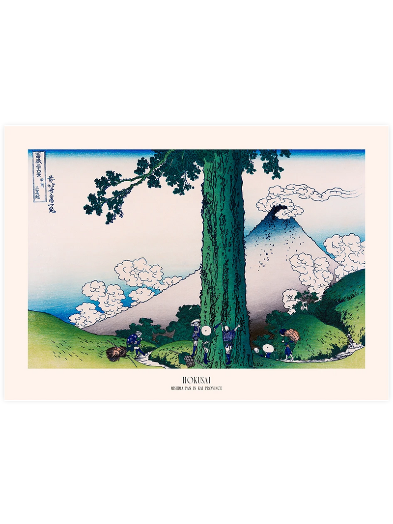 Hokusai, Mishima Pass in Kai Province - Art Print Ünlü Ressamlar Poster