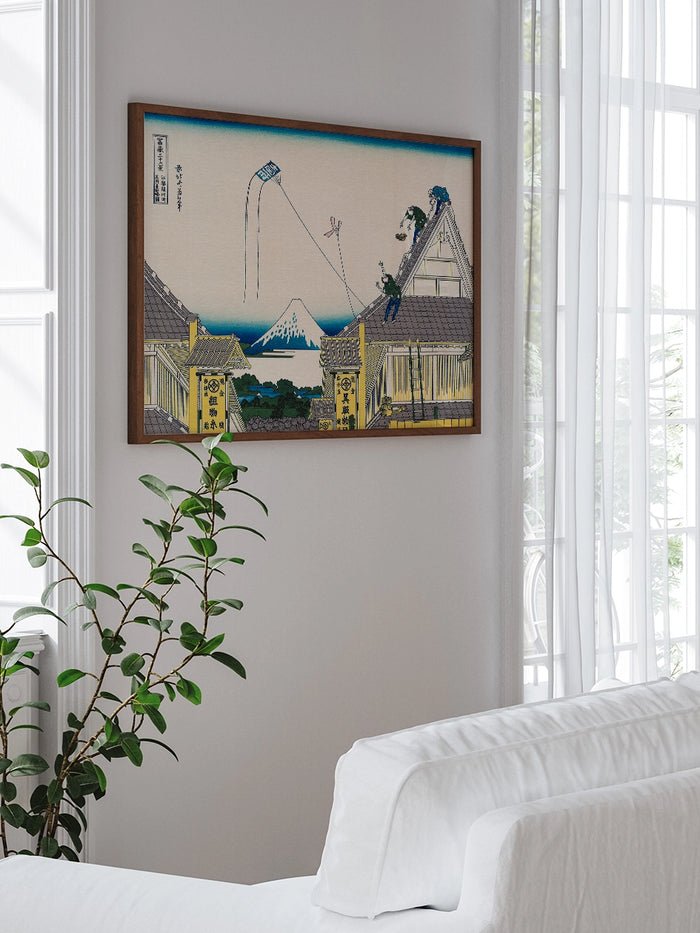 Hokusai, Surugacho'daki Mitsui Mağazası, Edo - Art Print  Poster