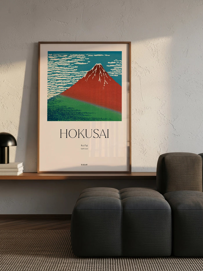 Hokusai, Red Fuji - Art Print  Poster