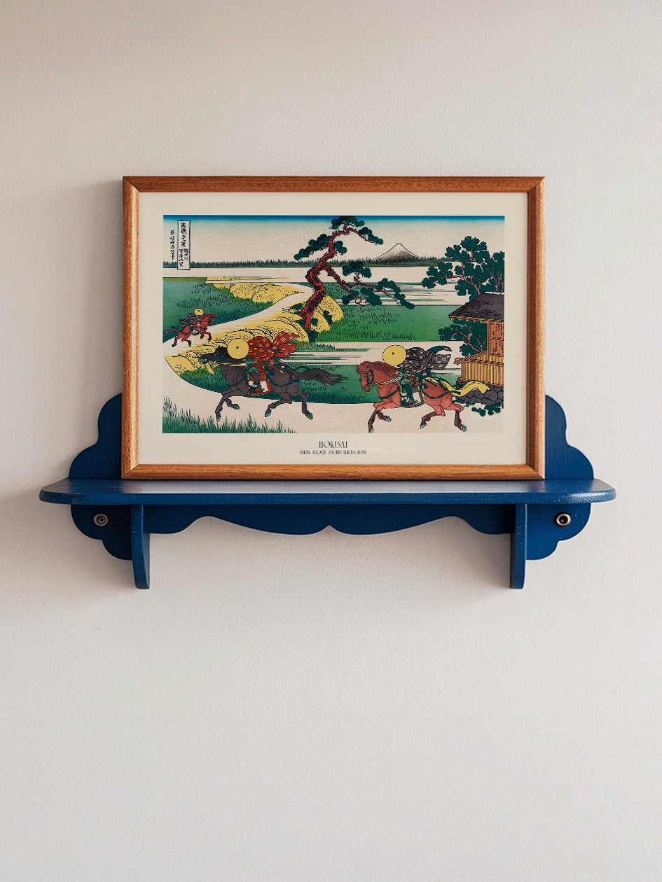 Hokusai, Sekiya Village on the Sumida River - Art Print  Poster