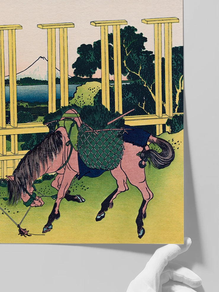 Hokusai, Senju in Musashi Province - Art Print  Poster