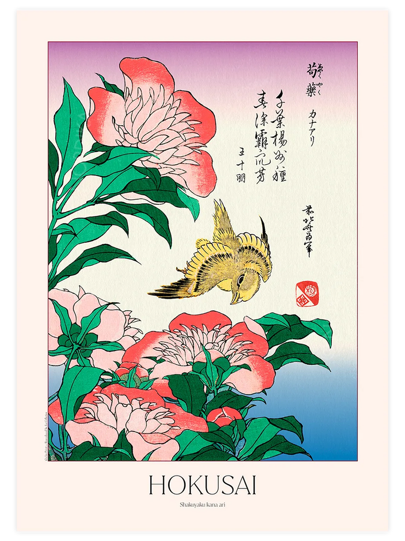 Hokusai, Shakuyaku Kana Ari posteri
