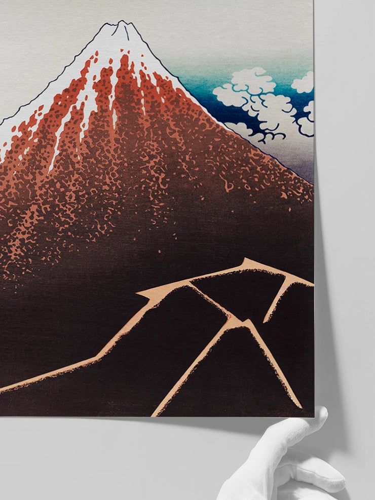 Hokusai, Storm below Mount Fuji - Art Print  Poster