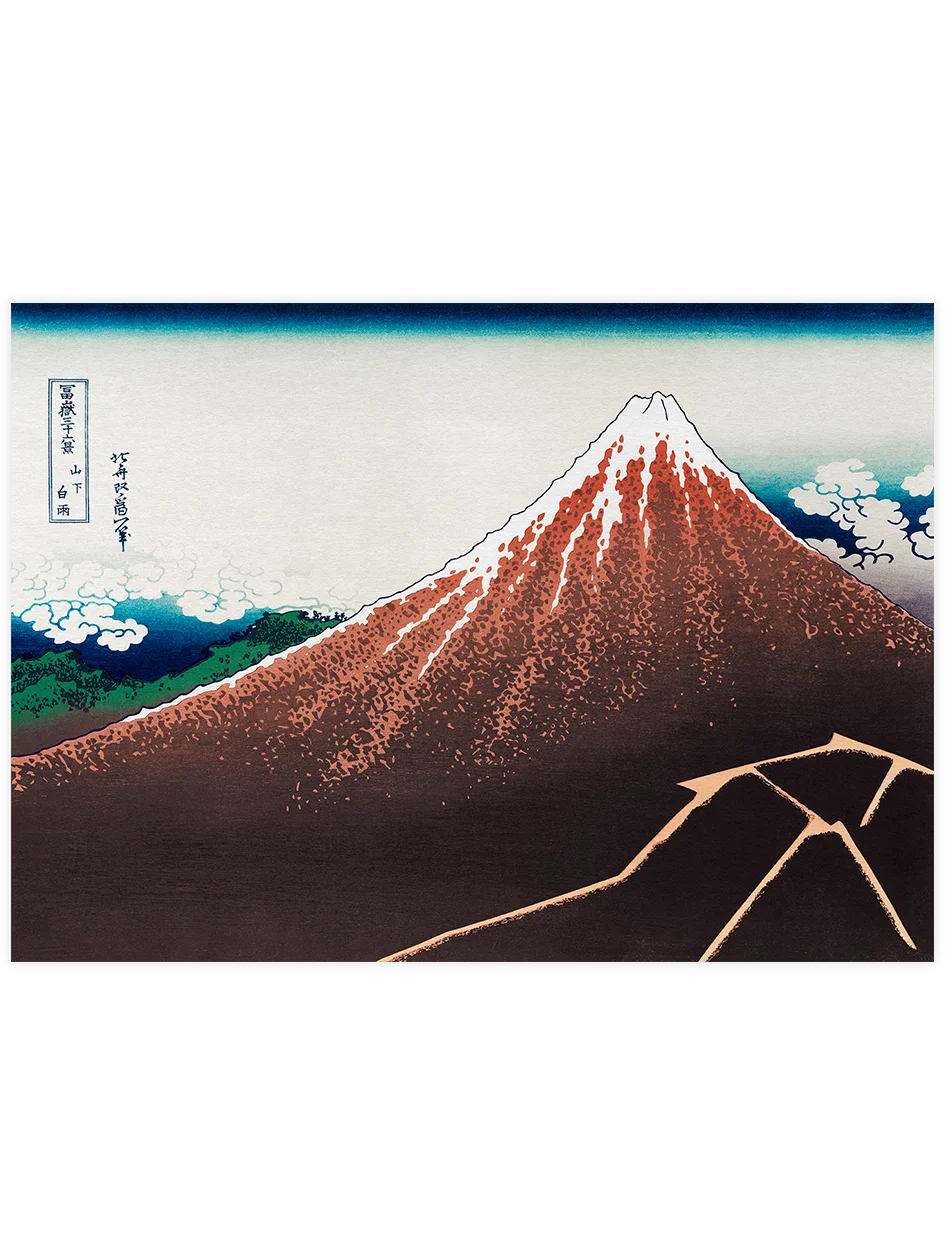 Hokusai, Storm below Mount Fuji - Art Print Ünlü Ressamlar Poster