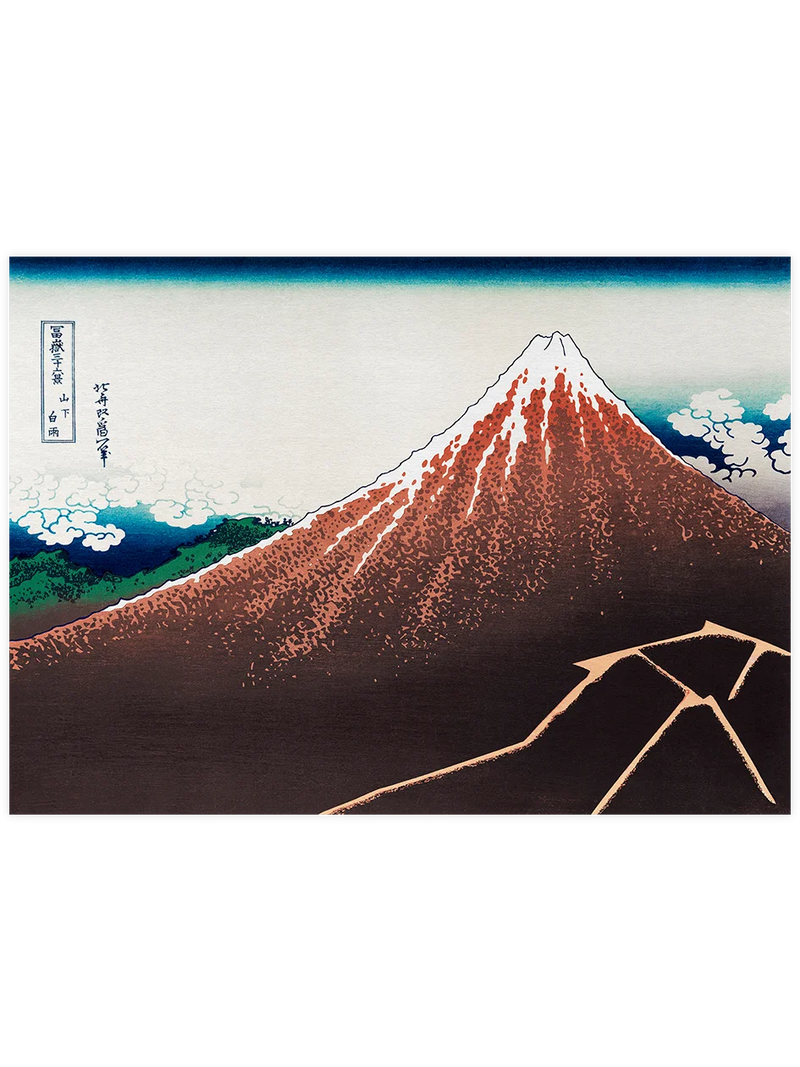 Hokusai, Storm below Mount Fuji - Art Print Ünlü Ressamlar Poster