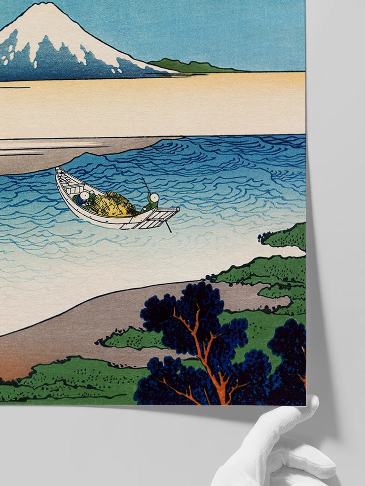 Hokusai, Tama River in Musashi Province - Art Print  Poster