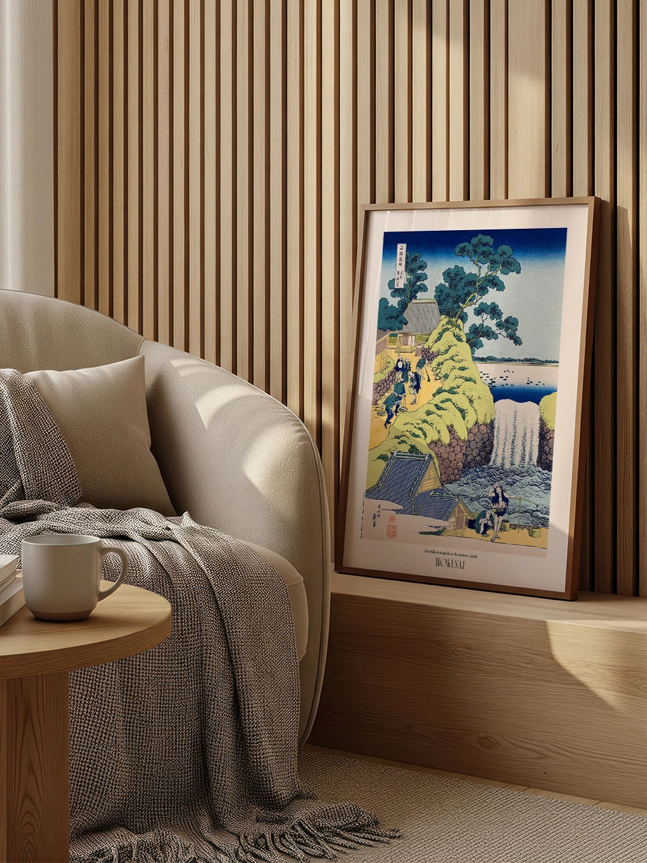 Hokusai, The Falls at Aoigayoka - Art Print  Poster