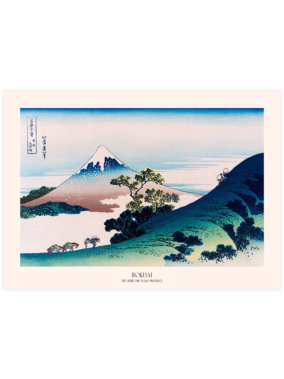 Hokusai, The Inume Pass in Kai Province - Art Print Ünlü Ressamlar Poster