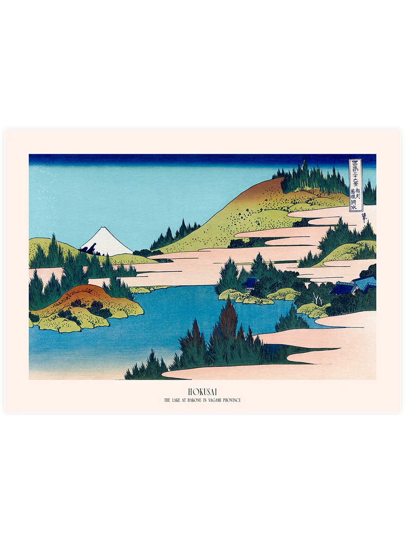 Hokusai, The Lake at Hakone - Art Print Ünlü Ressamlar Poster