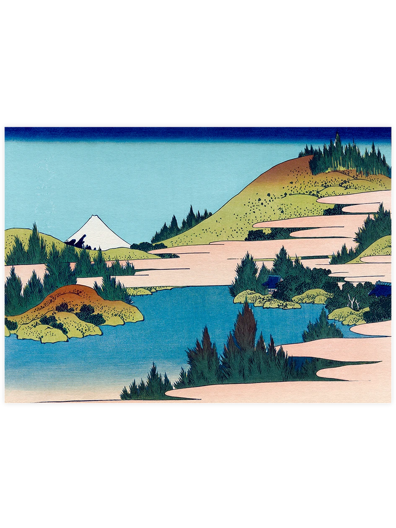 Hokusai, The Lake at Hakone - Art Print Ünlü Ressamlar Poster