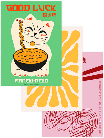 Maneki Neko - Poster Seti Trio