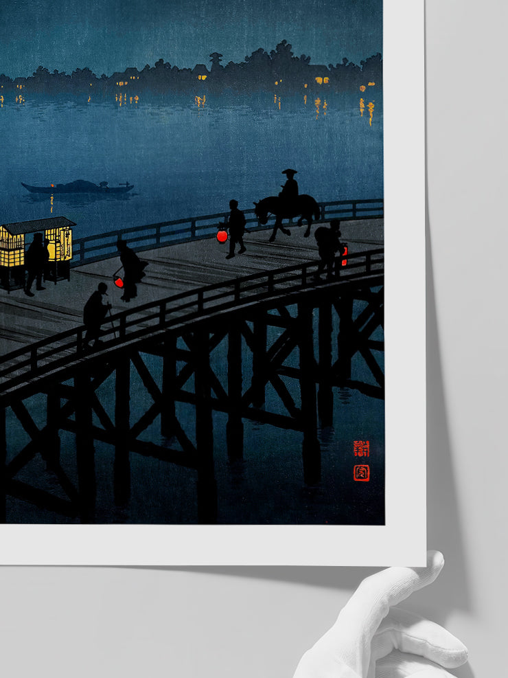 Koho Shoda Ohashi Bridge at Atako - Art Print