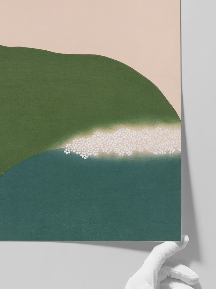 Kamisaka Sekka Green Mountains - Art Print  Poster